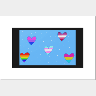 Pride hearts Posters and Art